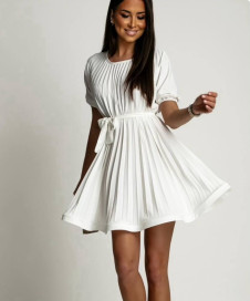 Γυναικείο εντυπωσιακό φόρεμα 2411241 άσπρο