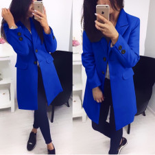 Γυναικείο στιλάτο παλτό XN6871 μπλε