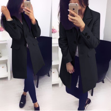 Γυναικείο στιλάτο παλτό XN6871 μαύρο