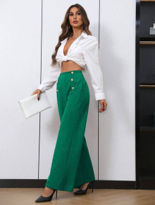 Γυναικείο χαλαρό παντελόνι K6604 πράσινο