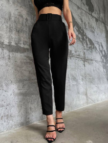 Γυναικείο παντελόνι με ζώνη K6601 μαύρο