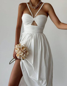 Γυναικείο φόρεμα μίντι H4572 άσπρο