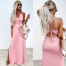 Γυναικείo εφαρμοστό φόρεμα A1767 ροζ