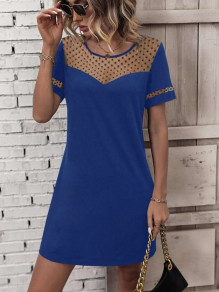 Γυναικείο φόρεμα με τούλι J10270 μπλε