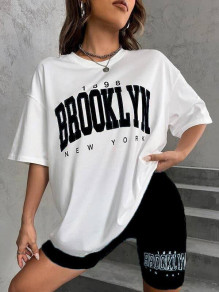 Γυναικείο σετ κοντομάνικο μπλουζάκι και κολάν AR0126 μαύρο