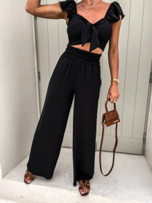 Γυναικείο σετ παντελόνι και τοπάκι LT9596 μαύρο