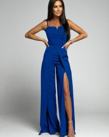 Γυναικεία κομψή ολόσωμη φόρμα L8539 μπλε
