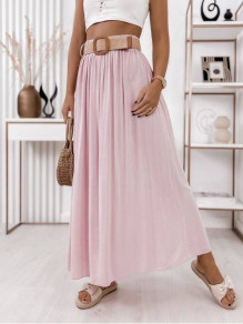 Γυναικεία μακριά φούστα με ζώνη 245033 ροζ