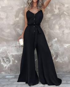 Γυναικεία ολόσωμη φόρμα A1871 μαύρη