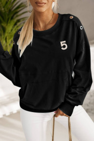 Γυναικεία μπλούζα με έμφαση P5359 μαύρο