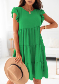 Γυναικείο χαλαρό φόρεμα K23726 πράσινο