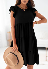Γυναικείο χαλαρό φόρεμα K23726 μαύρο