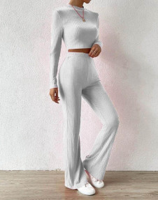 Γυναικείο σετ μπλούζα και παντελόνι  AR1218 άσπρο