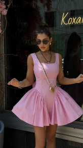 Γυναικείο κλος φόρεμα L09001 ροζ