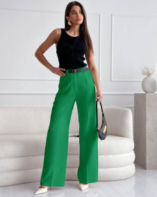 Γυναικείο παντελόνι σε άλφα γραμμή A1617 πράσινο