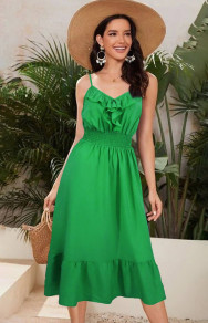 Γυναικείο μεσάτο φόρεμα K10520 πράσινο