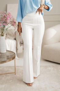 Γυναικείο κομψό παντελόνι K5678 άσπρο