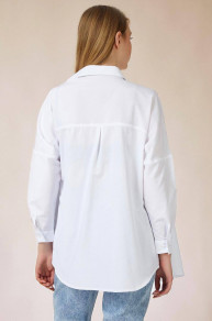 Γυναικείο oversize πουκάμισο PB4597 λευκό