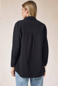 Γυναικείο oversize πουκάμισο PB4597 μαύρο