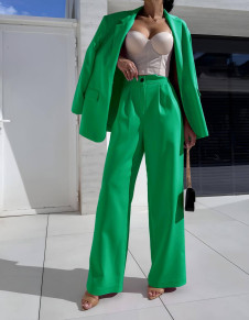 Γυναικείο σετ σακάκι και παντελόνι A1632 πράσινο