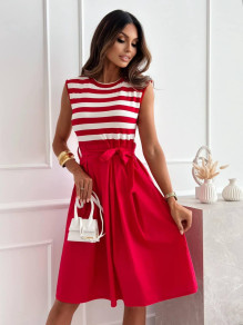 Γυναικείο φόρεμα με θαλασσινό σχέδιο A1890 κόκκινο