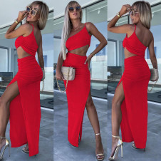 Γυναικείο εντυπωσιακό φόρεμα K6451 κόκκινο