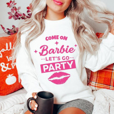 Γυναικεία μπλούζα με print barbie AR3116 άσπρο