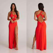 Γυναικείο εντυπωσιακό φόρεμα 241224 κόκκινο