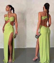 Γυναικείο εντυπωσιακό φόρεμα 241224 ανοιχτό πράσινο