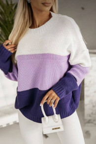 Γυναικείο πουλόβερ σε τρία χρώματα K83116 μωβ