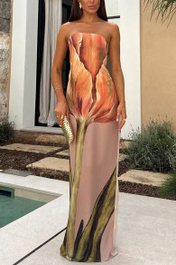  Γυναικείο φόρεμα με print H46595