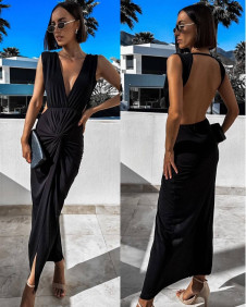 Γυναικείο εξώπλατο φόρεμα LT5997 μαύρο