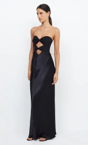 Γυναικείο φόρεμα σατέν LT6161 μαύρο