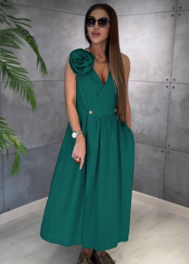 Γυναικείο χαλαρό φόρεμα T7830 πράσινο