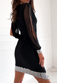 Γυναικείο εντυπωσιακό φόρεμα J5270 μαύρο