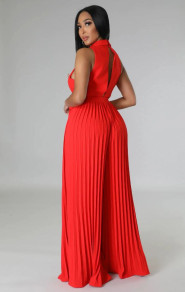 Γυναικεία ολόσωμη φόρμα σολέι S5949 κόκκινη