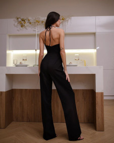 Γυναικεία κομψή ολόσωμη φόρμα 9005B μαύρη