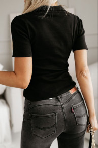 Γυναικεία μπλούζα ριπ με print πεταλούδες 9992301 μαύρη