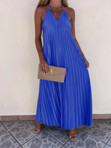 Γυναικείο φόρεμα σολέι 17361 μπλε