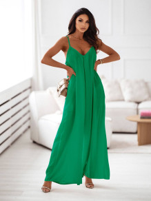 Γυναικείο μακρύ φόρεμα 1053 πράσινο/φόρεμα