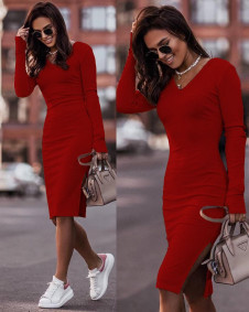 Γυναικείο εφαρμοστό φόρεμα AR3120 κόκκινο