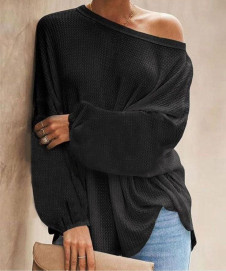 Γυναικεία ριχτή μπλούζα B2837 μαύρο
