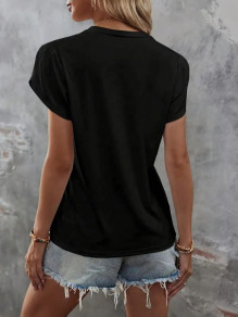 Γυναικείο πουκάμισο με τσέπη 776038 μαύρο