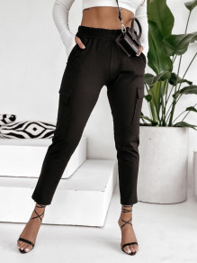Γυναικείο αθλητικό παντελόνι με τσέπες K6131 μαύρο