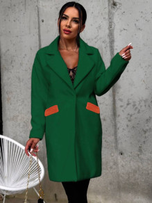 Γυναικείο παλτό σε πράσινο χρώμα Κ13748