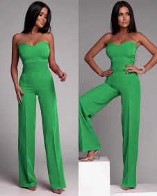 Γυναικεία κομψή  ολόσωμη φόρμα X6482 πράσινο