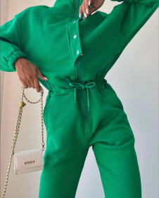 Γυναικεία ολόσωμη φόρμα με κορδόνια FT2641 πράσινο