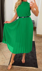 Γυναικείο σολέιγ φόρεμα A0963 πράσινο