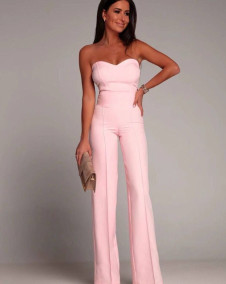 Γυναικεία στράπλες ολόσωμη φόρμα 20814 ροζ