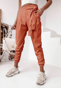 Γυναικείο κλασικό παντελόνι 6317 πορτοκαλί